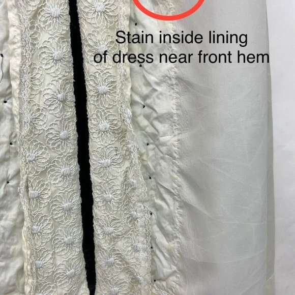 Vintage 70s Formal Gown Empire Waist Black Scallop Velvet Lace Bodice Size Small - Picture 8 of 12